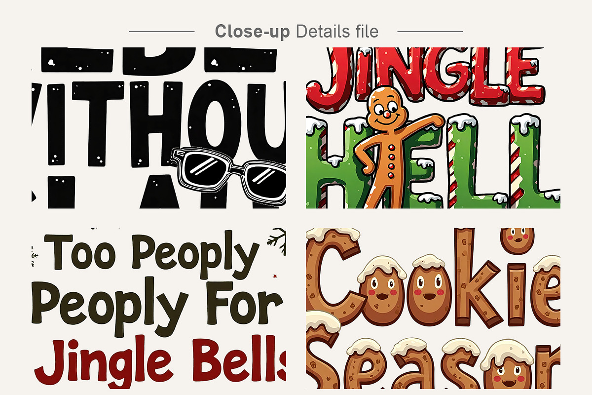 Funny Sarcastic Christmas PNG Bundle, an Illustration by Artnoy (Photo 4 of 8)