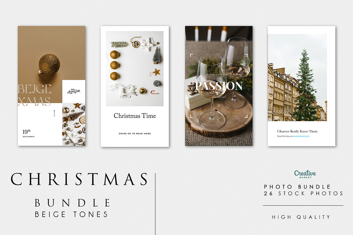 Christmas photo bundle - Beige tones, a Marketing Template by JAY MID IMAGE (Photo 13 of 15)