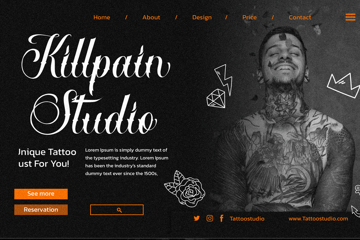 Ruthlock - Tattoo Script Font, a Script Font by Essentials Studio (Photo 3 of 8)