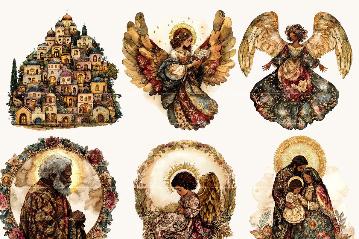 Watercolor Nativity Scene Clipart, a Person Illustration by Design Scotch (Photo 4 of 8)