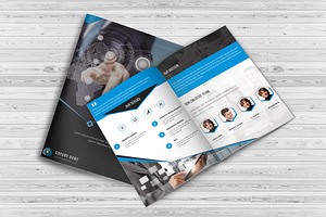 Mockup For Bi-Fold Brochure