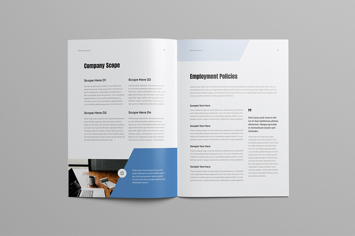 HR Employee Handbook Template, a Brochure Template by HiveArts (Photo 5 of 9)