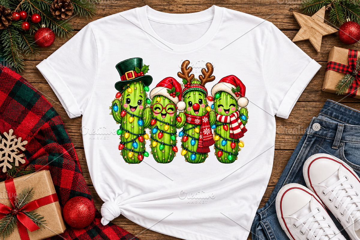 Funny Christmas Pickle Png, a Seasonal Illustration by Watercolor design (Photo 1 of 3)