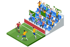Isometric football stadium crowd, a Sport Illustration by Golden Sikorka