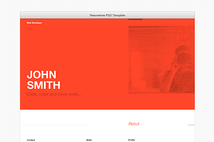 Resumeme PSD Template