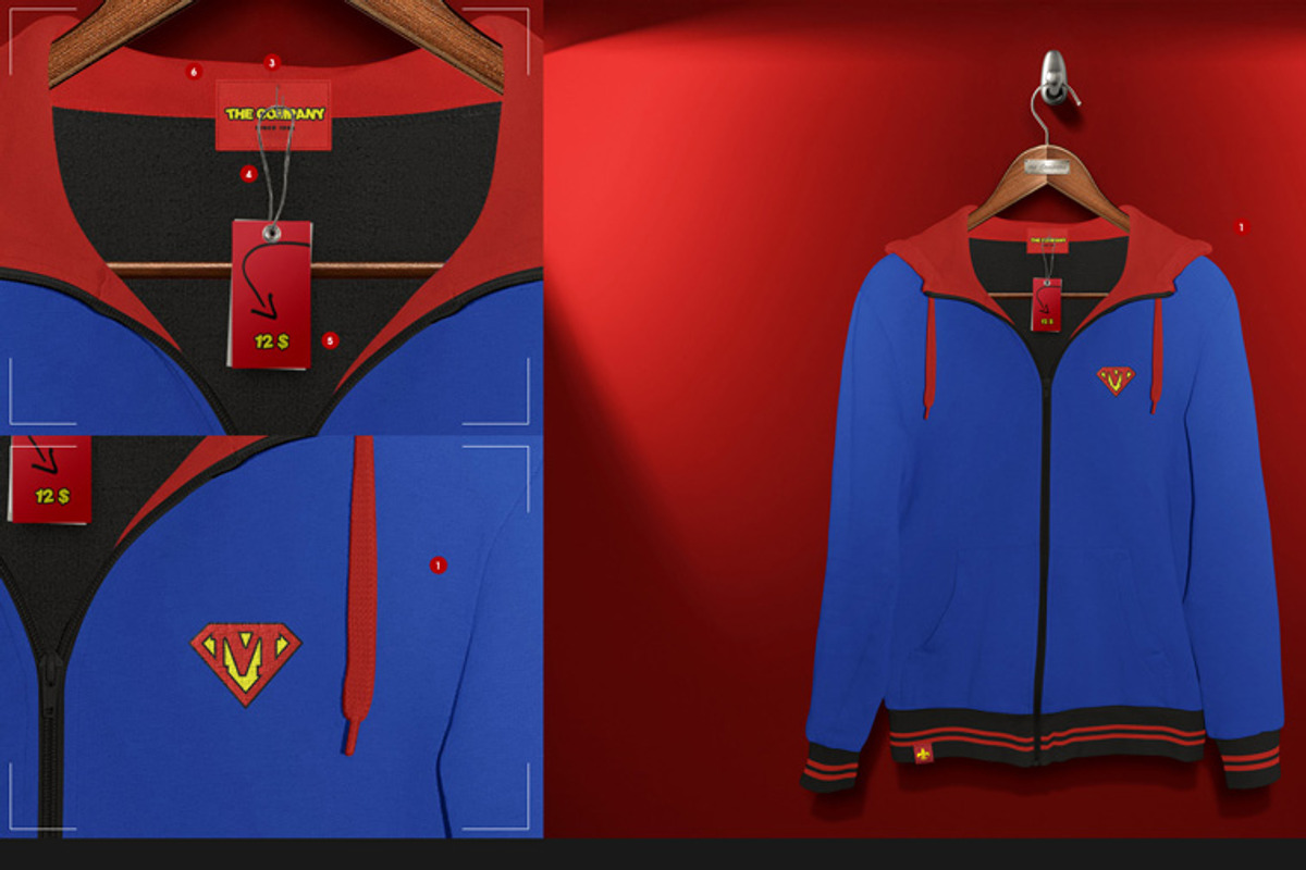 Hoodie On 5 Stages Mock-up, a Hoody Mockup by Mocca Mockups Store (Photo 5 of 69)