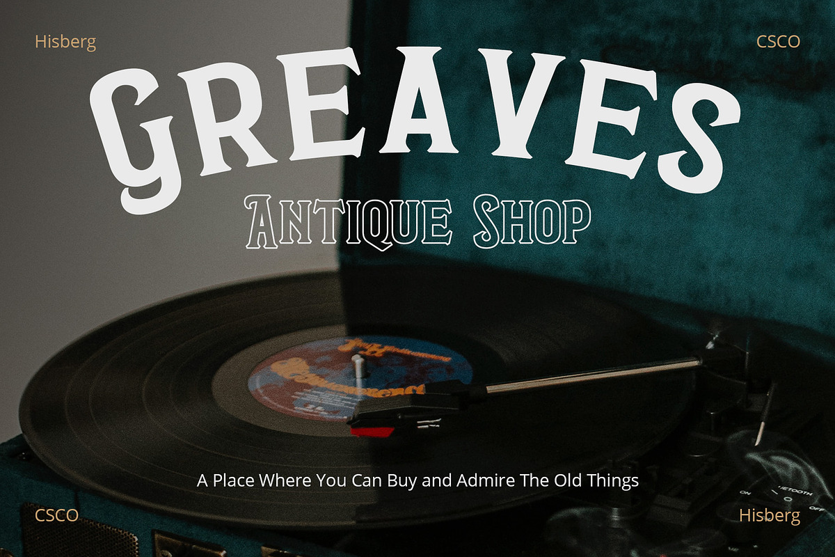 Hisberg – Vintage Serif, a Serif Font by Craft Supply Co. (Photo 5 of 8)
