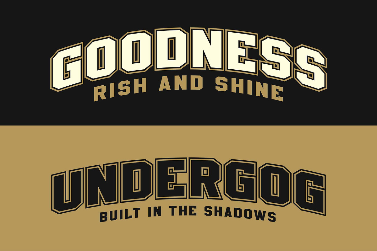 Golden Varsity a College Duo Font, a Slab Serif Font by Blankids Studio (Photo 5 of 14)