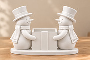 Christmas Snowman Candy Bowl STL, a Scene 3D Model by Layerology (Thumbnail 2 of 4)