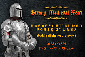 Strong Medieval Font, a Script Font by OWPictures
