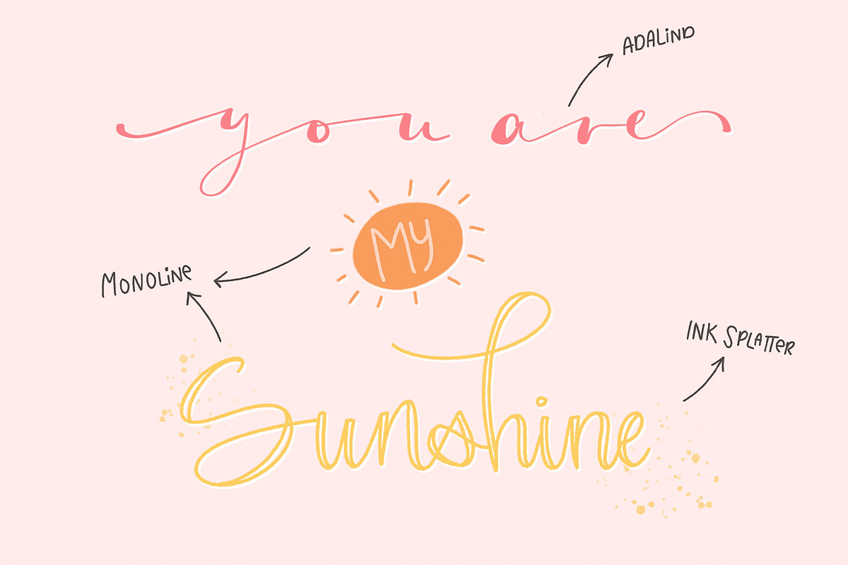 Classy Lettering Brushes Procreate, a Brush Add-On by Honey & Jazz Co. (Photo 3 of 7)