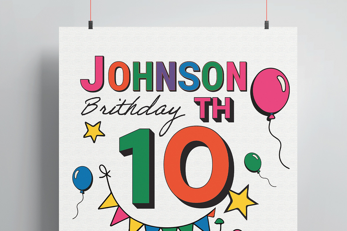 Birthday Flyer Design Template, a Flyer Template by MightyDesign (Photo 2 of 8)