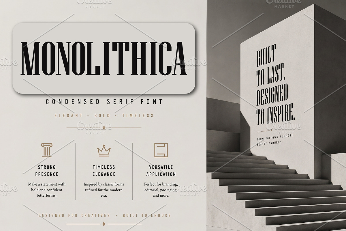 Monolithica serif font, a Serif Font by pictranoosa_studio (Photo 4 of 6)