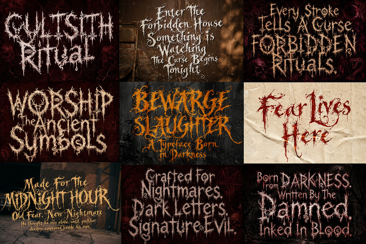 Ultimate Halloween Terror Font Pack, a Handwritten Font by HypeWorksCo (Photo 8 of 15)