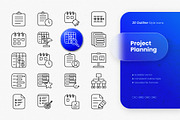 Project Planning Outline Icons, an Outline Icon by cidcud_graphic (Thumbnail 1 of 3)
