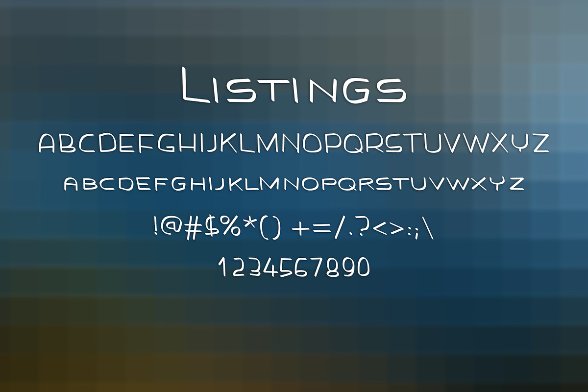 LISTINGS font preview 2