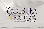Golsuka Kadila - Hand Crafted Hybrid, a Serif Font by Letterhend Studio (Thumbnail 1 of 9)