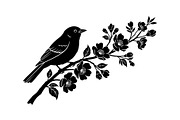 Bird Branch Silhouette Bundle, an Illustration by yasushie (Thumbnail 26 of 31)