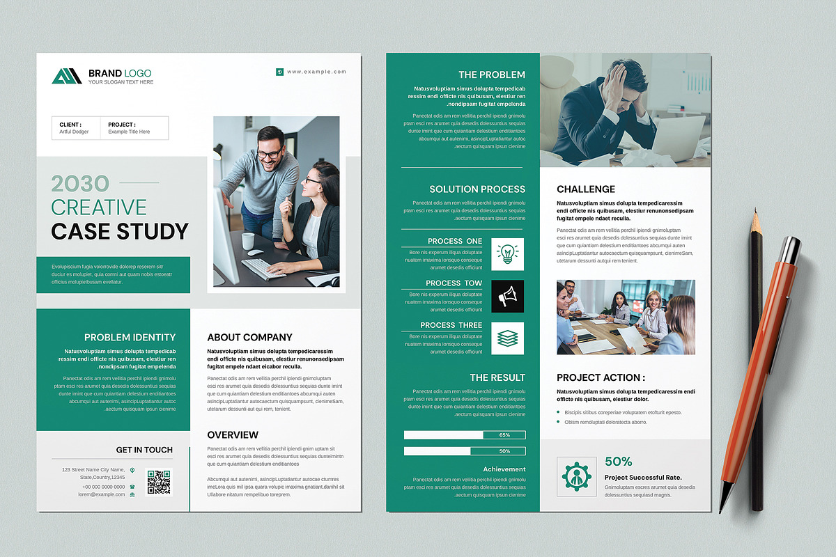 Case Study Flyer Template, a Flyer Template by Cleffon_Graphic_Studio (Photo 3 of 3)
