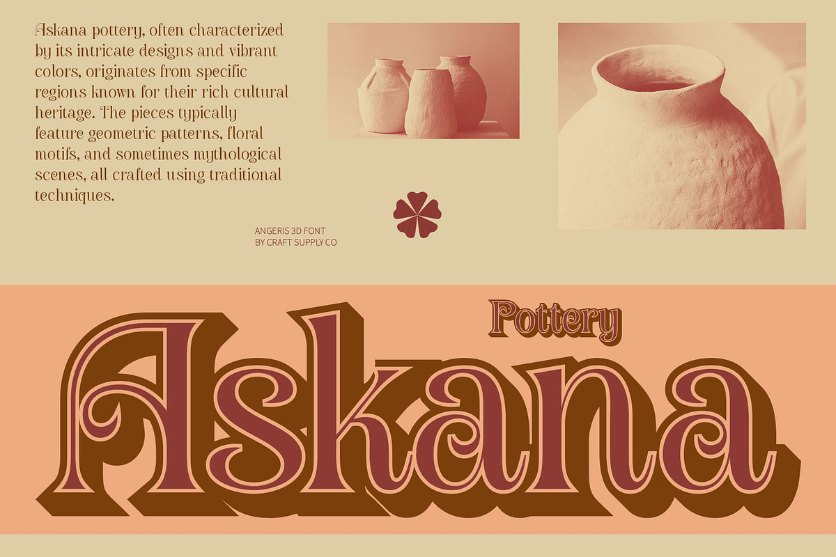 Angeris 3D, a Serif Font by Craft Supply Co. (Photo 3 of 8)