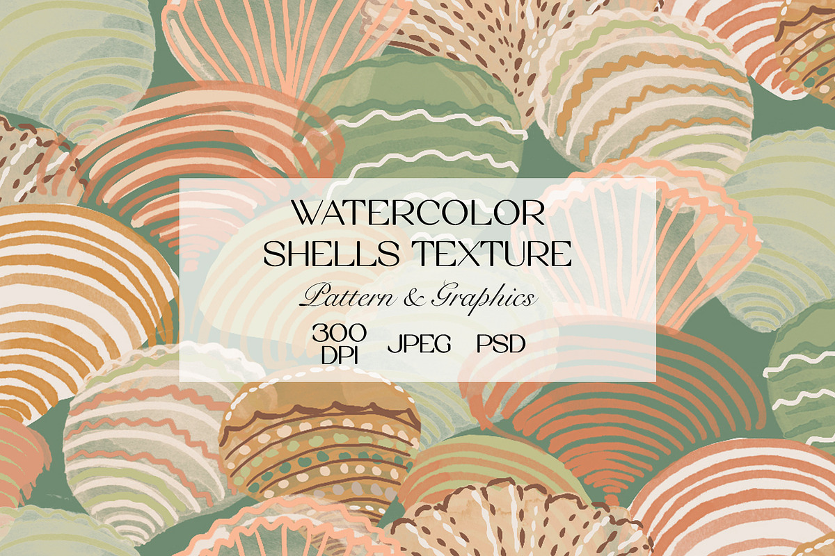 Warm Seashell Wave Pattern, a Pattern Graphic by StudioGlouna