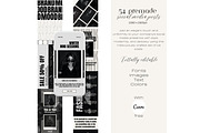 Minimalist B&W social media post set, a Templates & Theme by Cute Little Workshop (Thumbnail 4 of 5)