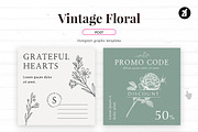 Vintage floral social media template, a Social Media Template by Chanut is industries (Thumbnail 3 of 11)