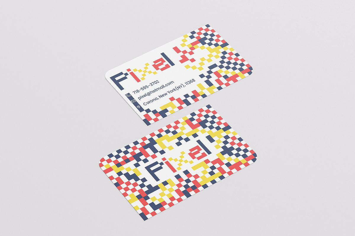 Pixel Business Card, a Business Card Template by Faisal Mehmood (Photo 3 of 3)