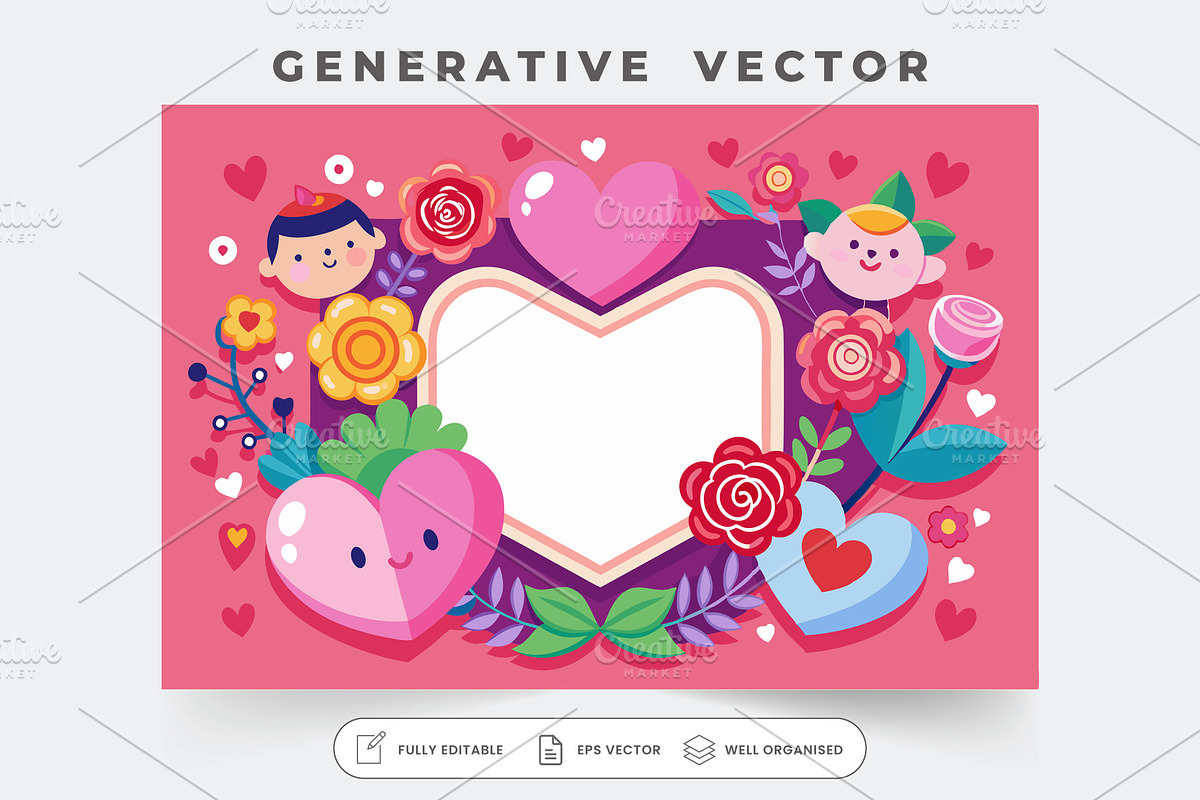 A bright and cheerful Valentine's Da, a Graphic by Iftikhar Alam