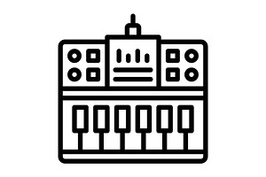 Midi synthesizer blak icon, an Outline Icon by Creative priyanka