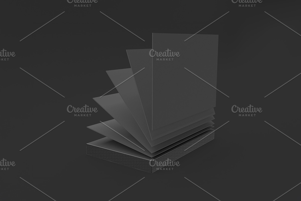 Dark Business Cards Mockup, an Advertising Mockup by Qaleb Studio (Photo 2 of 2)