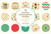 15 Christmas Seamless Patterns, a Pattern Graphic by Olya Creative (Thumbnail 1 of 3)