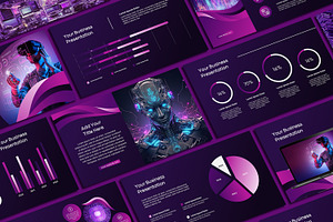 Futuristic Purple Powerpoint Templat, a Presentation Template by SKY CREATION