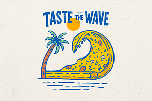 Taste the Wave, a Food Illustration by Mangustudio
