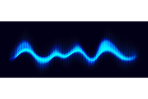 Dynamic sound wave with neon audio, an Illustration by art PVP - market