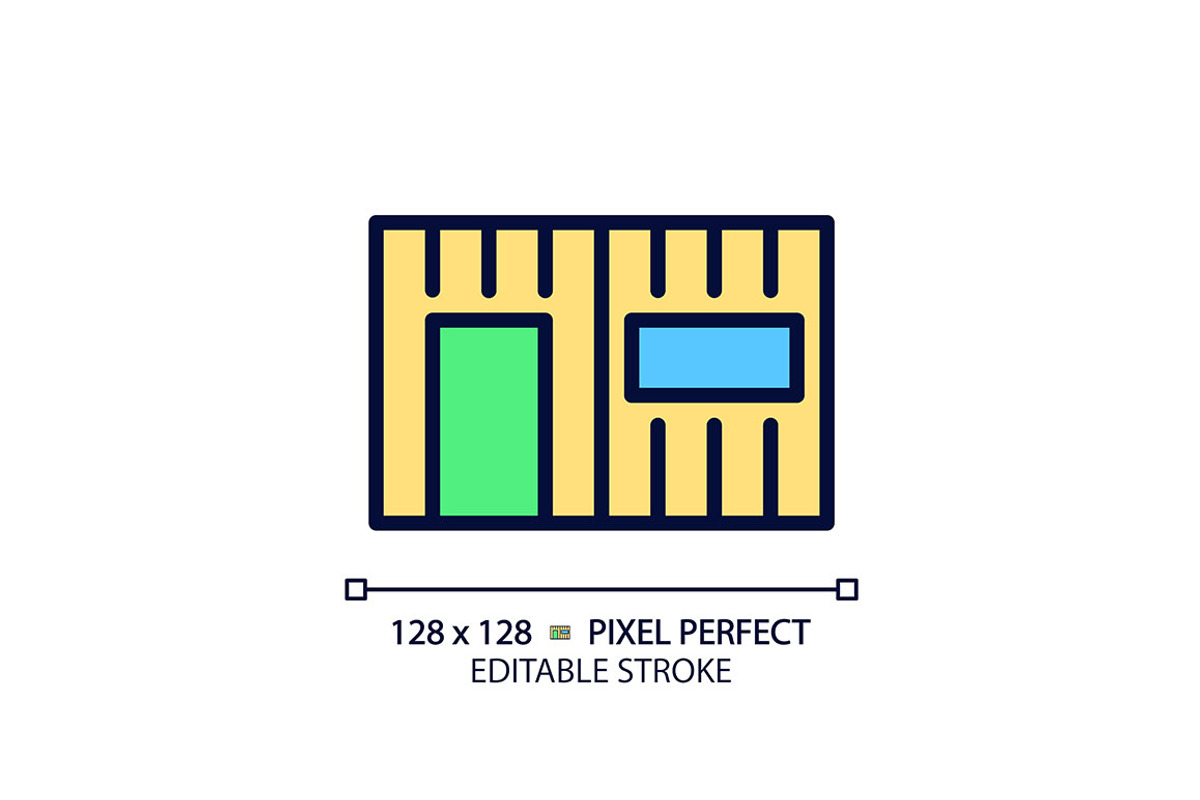Container house pixel perfect RGB, an Icon by IMG Visuals