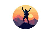 Mountain Explorer 12 Silhouette Set, an Object Graphic by yasushie (Thumbnail 10 of 13)