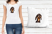 Dog dachshund, an Animal Illustration by sheincar (Thumbnail 3 of 3)