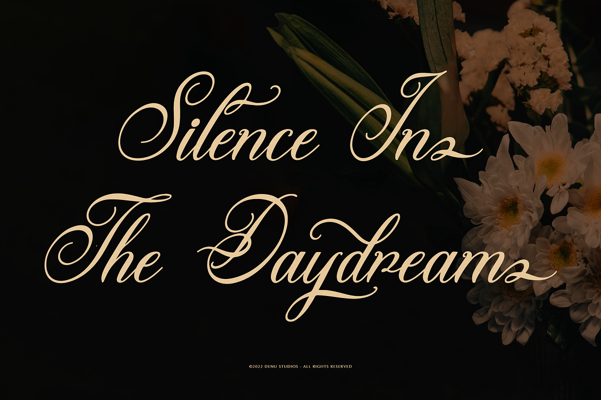 Kollegaly Rosalina Calligraphy Font, a Script Font by Denustudios (Photo 2 of 12)