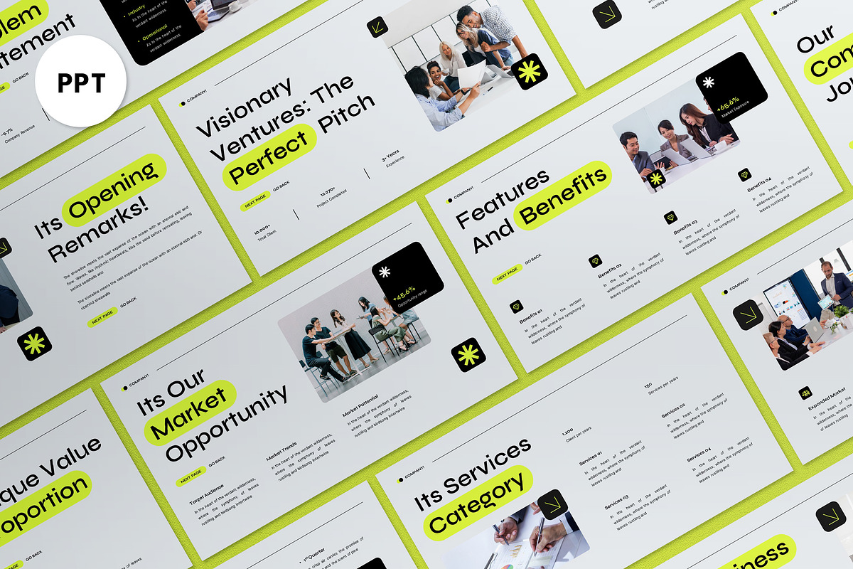 Business Pitch Deck Presentation, a Presentation Template by graphicook (Photo 1 of 4)