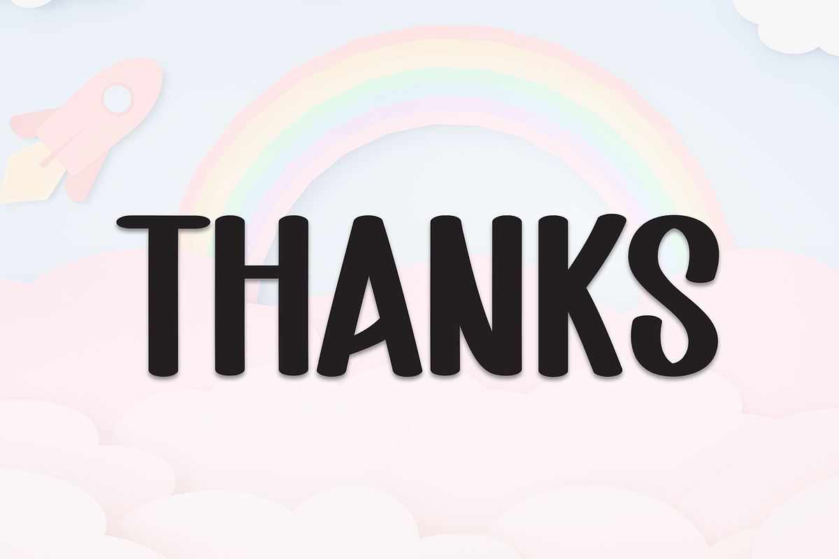 Baby Rainbow | Script Font, a Script Font by Scratchones (Photo 8 of 8)
