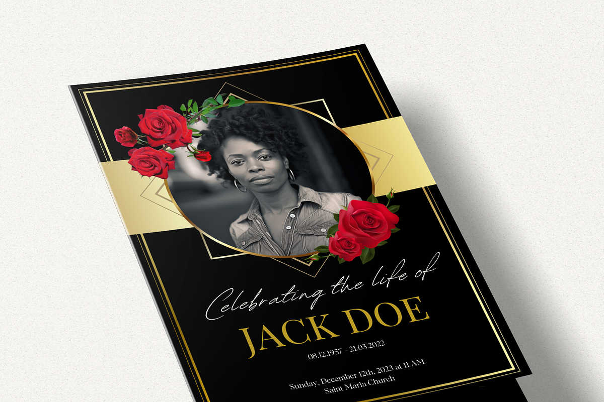 Funeral Program Template I Canva, an Invitation Template by The Social Stuff (Photo 8 of 10)