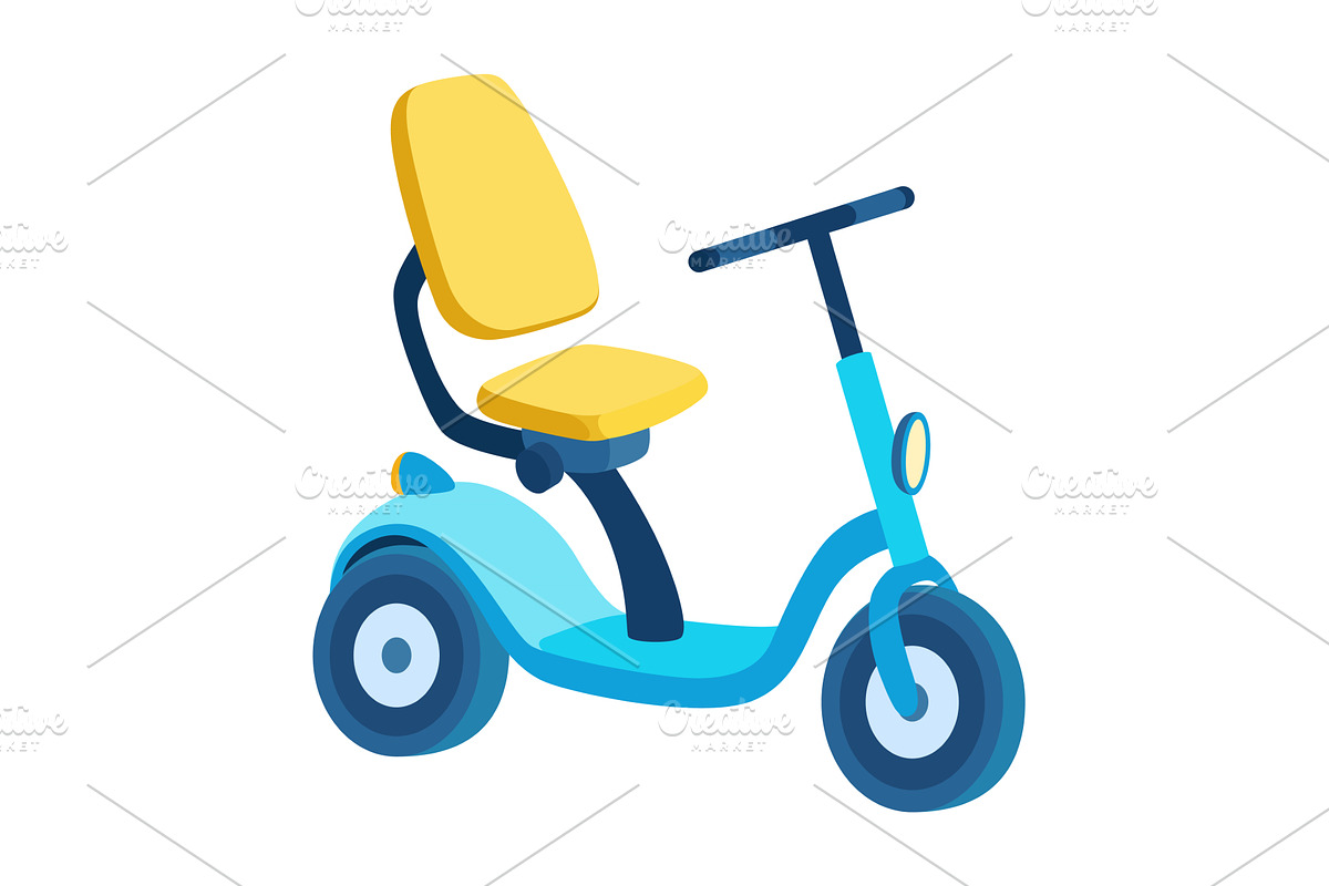 Colorful and Exciting Tricycle, a Sport Illustration by Things for designers