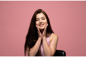 Young woman with beautiful long hair, a Person Photo by volodymyrshtun13795