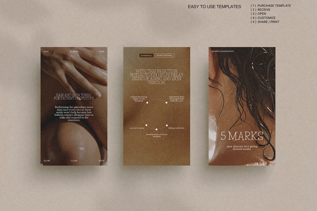Instagram Canva Skincare Story Kit preview 2