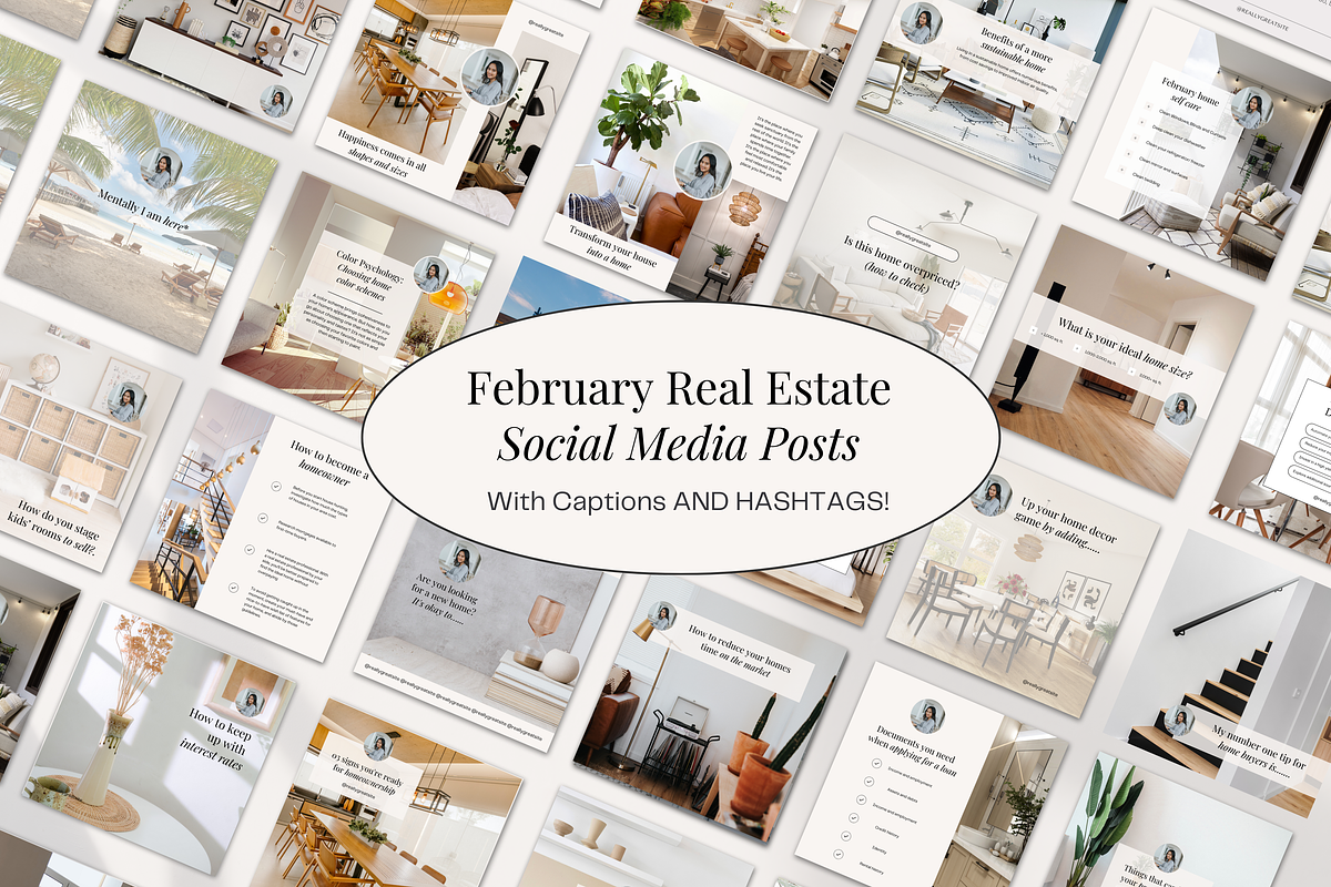 February Real Estate Social Media, a Social Media Template by Marketing Templates Co. (Photo 1 of 10)