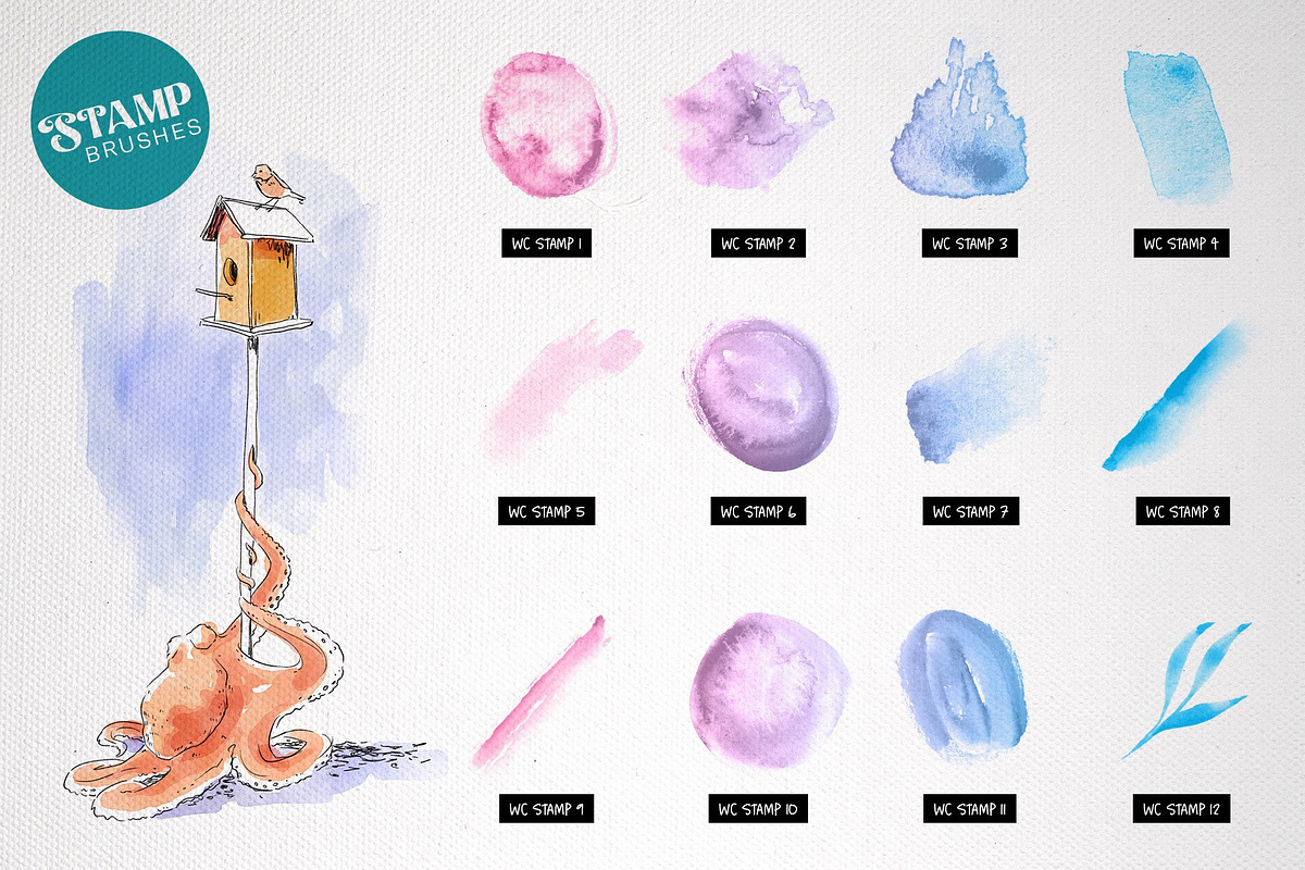 Wicked Watercolour Brushes, a Brush Add-On by Green Room Media (Photo 15 of 23)