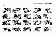 Monochrome Abstracts Backgrounds Set, a Background Graphic by Lumeno (Thumbnail 2 of 4)