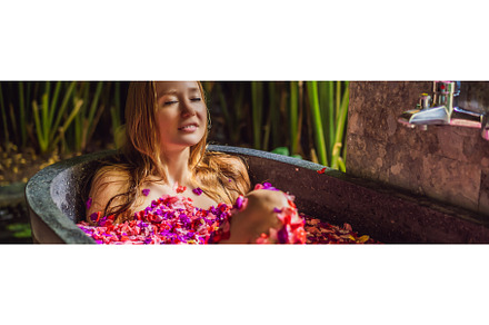 Attractive Young woman in bath with, a Person Photo by Elizaveta Galitskaya