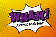 Wham! comic book cartoon font, a Slab Serif Font by Little Type Factory (Thumbnail 6 of 12)